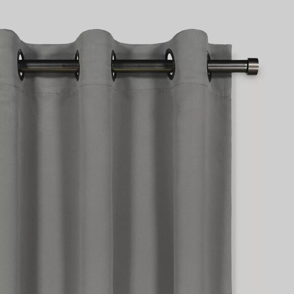 Eclipse Shadow Dark Gray Blackout Single Grommet Hang Curtain Panel 37 x 63 NWOT - Picture 2 of 7